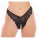 Tanga fendu noir - REN1159-BLK