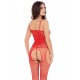 Bodystocking rouge scintillante - REN7097-RED