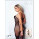 Bodystocking résille noire avec fine bretelles - Le Numéro 6 - Collection Bodystocking - CM99006