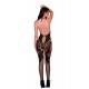 Bodystocking manches longues effet body et bas noir - DG0444BLK