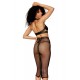 Ensemble 2 pièces, soutien gorge et jupe longue transparente noir - DG12770BLK