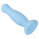 Plug anal ventouse bleu pastel taille M - A-001-M-BLU