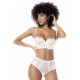 Ensemble de lingerie sexy blanc deux pièces - MAL8739WHT