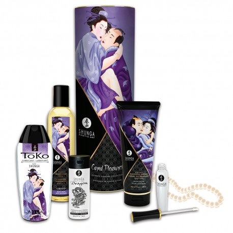 Coffret collection plaisirs charnels 5 produits Shunga un collier de perles - CC0070