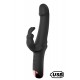 PLAYER, Vibromasseur Rabbit USB, silicone médical doux et lisse, doté de 10 modes de vibration - MS219BLK