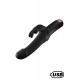 PLAYER, Vibromasseur Rabbit USB, silicone médical doux et lisse, doté de 10 modes de vibration - MS219BLK