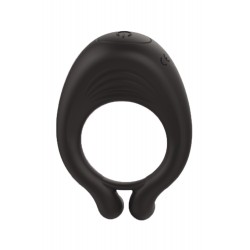 OCTAVE, Cockring Noir dans un silicone médical doux avec 1 mode de vibration - COR035BLK