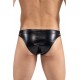 Slip noir Black Desire en simili cuir - LM2401-61BLK