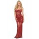 Nuisette longue en résille rouge - DG0487RED