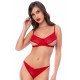 Ensemble 2 pièces en dentelle rouge - MAL8903RD