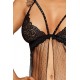 Babydoll noir et string assorti - DG13694BLK